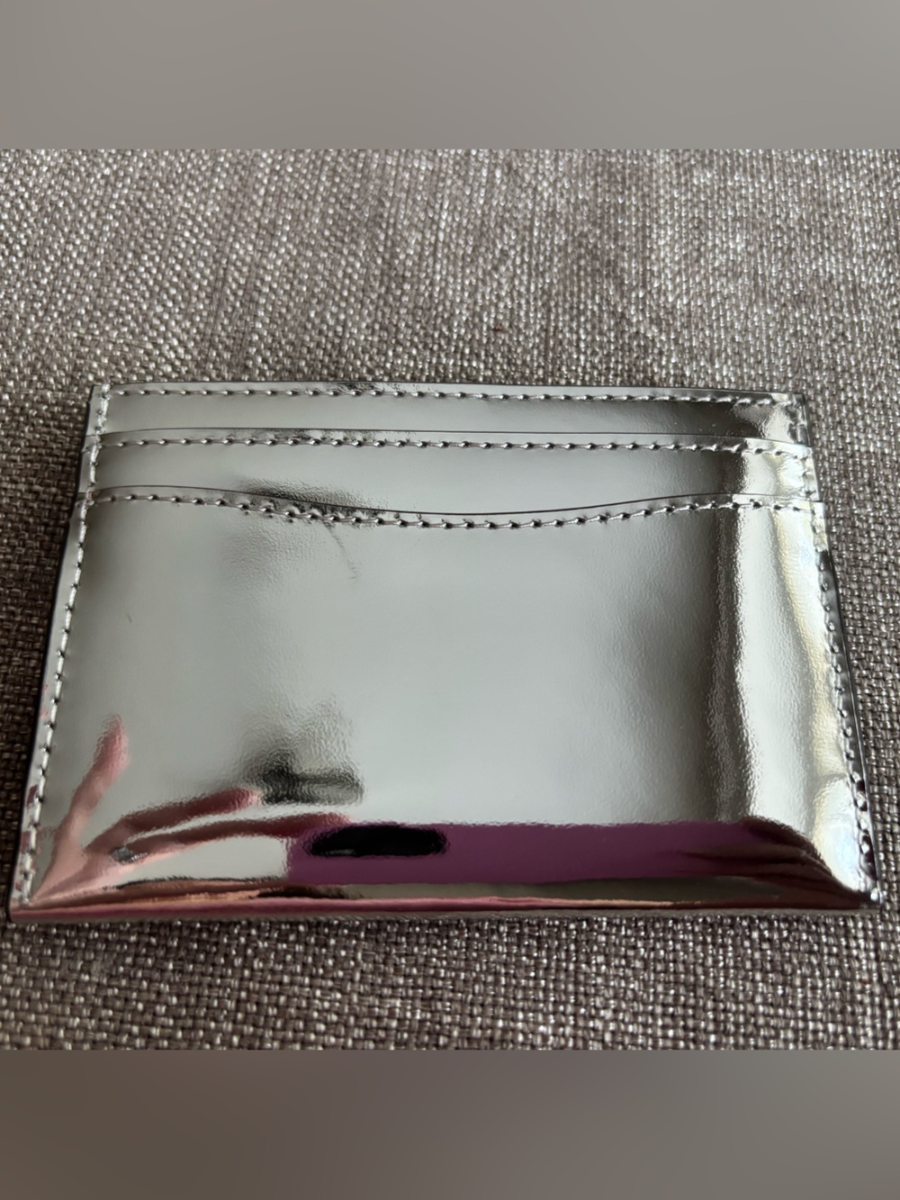 Coach Metallic Silver Cardholder Wallet - Picture 2 of 6